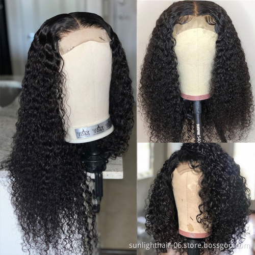 Wigs Indian  Virgin Human Hair Deep Curly Lace Front Human Hair Wigs For Women  Brazilian virgin Hair 13x4 Lace front wigs
